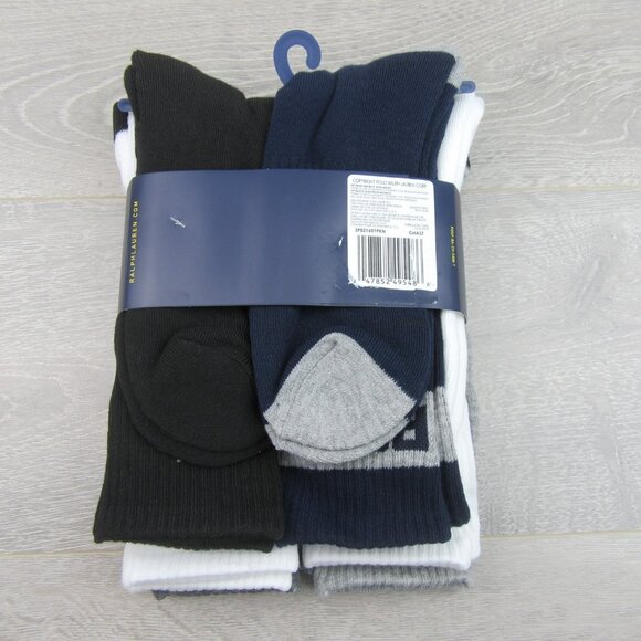 Polo Ralph Lauren Classic Sport Crew Socks 6 Pack Mens Size 6-13 Multi Color NEW - Picture 10 of 12